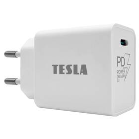 Nabíjačka do siete Tesla Power Charger T100, USB-C PD 3.0, 20 W (8595689802288) biela