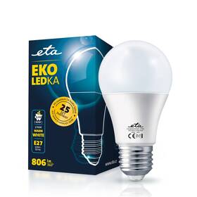 LED žiarovka ETA EKO LEDka klasik 8,5W, E27, teplá bílá (ETAA60W85WW01)