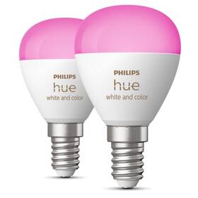 Inteligentná žiarovka Philips Hue Bluetooth, 5,1W, E14, White and Color Ambiance, 2ks (929003573602)