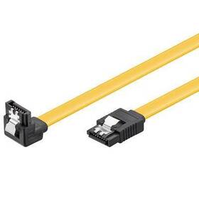 Kábel PremiumCord SATA 3.0 dátový kábel 1.5GBs / 3GBs / 6GBs, kov.západka, 90 °, 0,3m (kfsa-15-03)