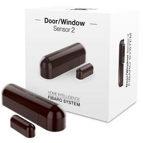 Senzor Fibaro na dvere/okná 2, Z-Wave Plus (FIB-FGDW-002-7) hnedý