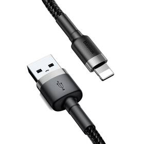 Kábel Baseus Cafule USB/Lightning, 1,5A, 2m (CALKLF-CG1) čierny/sivý