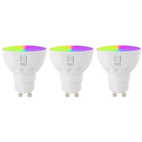 Inteligentná žiarovka IMMAX NEO SMART LED GU10 6W RGB+CCT farebná a biela, stmievateľná, WiFi, 3ks (07724C)