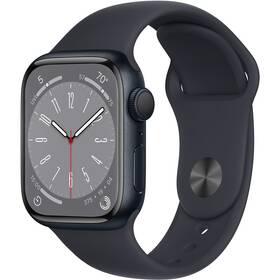 Inteligentné hodinky Apple Watch Series 8 GPS 41mm puzdro z tmavého atramentového hliníka - tmavo atramentový športový remienok (MNP53CS/A)