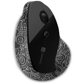 Myš Connect IT Doodle, vertikálna, ergonomická (CMO-2705-DD) čierna