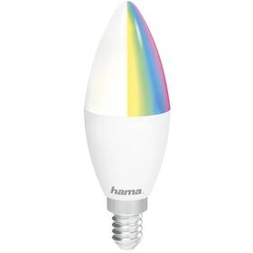 Inteligentná žiarovka Hama SMART WiFi LED E14, 5,5 W, RGBW, stmievateľná (176583)