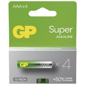 Batéria alkalická GP Super AAA (LR03), 4 ks (B01114)