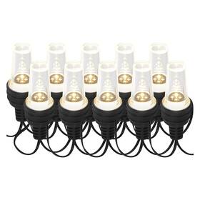Párty osvetlenia EMOS 10 LED reťaz - 10x párty žiarovky, 4,5 m, vonkajšia aj vnútorná, studená biela (DCPC08)