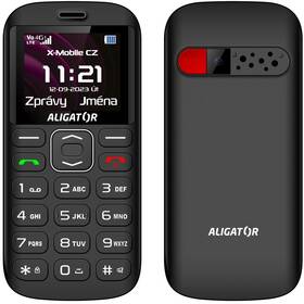 Mobilný telefón Aligator A720 4G Senior + nabíjecí stojánek (A720B) čierny