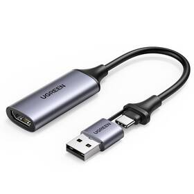 Redukcia UGREEN USB, USB-C/HDMI (40189) sivá - zánovný - 12 mesiacov záruka