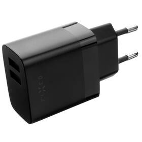 Nabíjačka do siete FIXED 17W Smart Rapid Charge, 2x USB + USB-C kábel 1m (FIXC17N-2UC-BK) čierna
