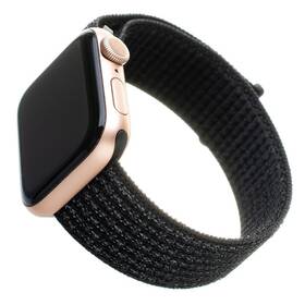 FIXED Nylon Strap na Apple Watch 38/40/41 mm - reflexne čierny