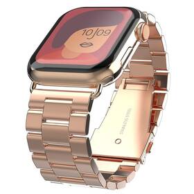 Remienok Swissten na Apple Watch, kovový, 38/40/41 mm (46000303) ružový/zlatý