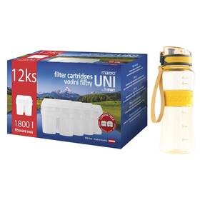Filter na vodu Maxxo UNI 12 ks + sportovní láhev