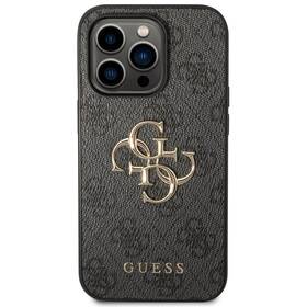 Kryt na mobil Guess 4G Metal Logo na Apple iPhone 15 Pro Max (GUHCP15X4GMGGR) sivý