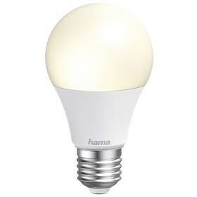 Inteligentná žiarovka Hama SMART WiFi LED E27, 10 W, biela, stmievateľná (176584)