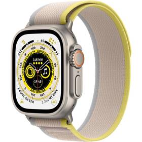 Inteligentné hodinky Apple Watch Ultra GPS + Cellular, 49mm titánové puzdro - žlto-béžový trailový ťah - S/M (MNHK3CS/A)