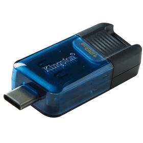 USB flashdisk Kingston DataTraveler 80 M 128GB, USB-C (DT80M/128GB) čierny/modrý