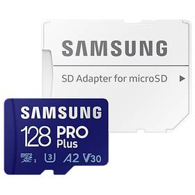 Pamäťová karta Samsung Micro SDHC PRO+ 128GB UHS-I U3 (160R/120W) + SD adaptér (MB-MD128KA/EU)