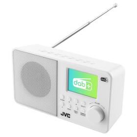 Rádioprijímač s DAB+ JVC RA-E611W-DAB biely