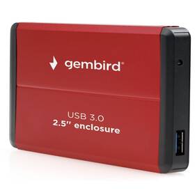 Box na HDD Gembird pre 2.5” zariadenie, USB 3.0, SATA (HDP05243G) červený