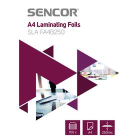 Laminovacie fólie Sencor SLA FA4B250 A4, 250mic, 100ks (45011743)