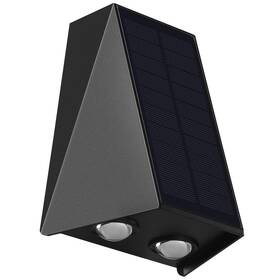 Nástenné svietidlo IMMAX WALL-4, solárny, so svetelným čidlom, 2 W (08490L) čierne