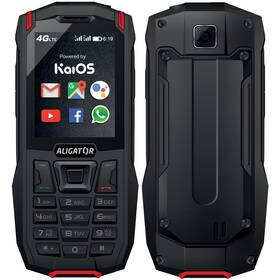 Mobilný telefón Aligator K50 eXtremo (AK50BR) čierny/červený