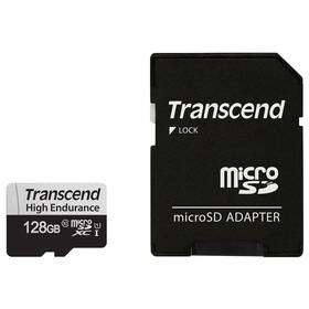 Pamäťová karta Transcend MicroSDXC High Endurance 128GB UHS-I U1 (95R/45W) + adaptér (TS128GUSD350V)