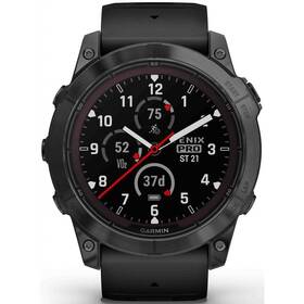 Inteligentné hodinky Garmin fenix 7X Pro Sapphire Solar - Titan Carbon Grey / Black Silicone Band (010-02778-11)