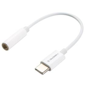 Kábel GoGEN USB-C (M) / 3,5mm jack (F), 0,2m (USBCJACKMF01) biely