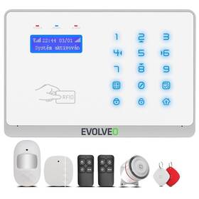 Kompletný set Evolveo Salvarix bezdrôtový WiFi&GSM alarm s čítačkou RFID (ALM303)