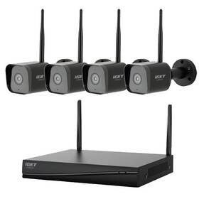 Kamerový systém iGET HOME Wi-Fi NVR N4C4 - Wi-Fi rekordér + 4x kamera (N4C4 HOME) čierny