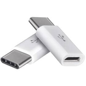 Redukcia EMOS USB-C (M) / micro USB (F), 2 ks (SM7023) biela