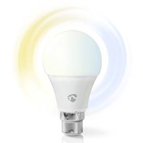 Inteligentná žiarovka Nedis SmartLife klasik, Wi-Fi, B22, 800 lm, 9 W, Studená Biela / Teplá Biela (WIFILW10WTB22)