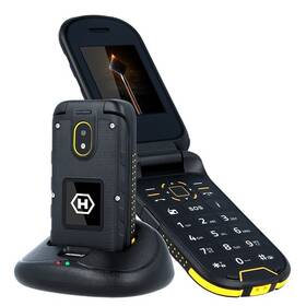 Mobilný telefón myPhone Hammer Bow Plus Dual SIM (TELMYHBOWPOR) čierny/oranžový