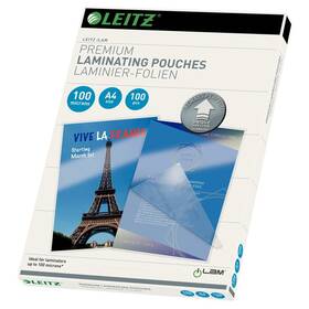 Laminovacie vrecká Leitz A4 so smerovacou technológiou, 100 mic, 100 ks (74800000)