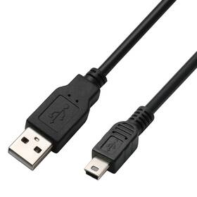 Kábel GoGEN USB A/Mini USB, 3m (MINUSB300MM01) čierny