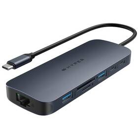 USB Hub HyperDrive EcoSmart Gen.2 Dual HDMI USB-C 11-in-1 140W PD3.1 Pass-thru (HY-HD4006GL)