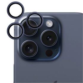 Tvrdené sklo Epico Aluminium Lens Protector na Apple iPhone 15 Pro/15 Pro Max (81312151600001) modré