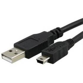Kábel AQ Mini USB 5pin - USB 2.0 A kábel, M/M, 1,8 m (xaqcc63018) čierny