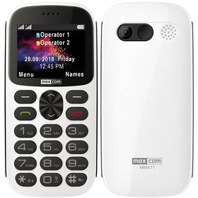 Mobilný telefón MaxCom MM471 (MM471BI) biely - zánovný - 12 mesiacov záruka