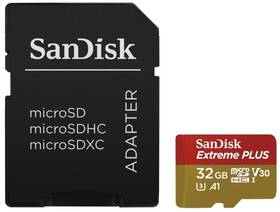 Pamäťová karta SanDisk Micro SDHC Extreme Plus 32GB UHS-I U3 (95R/90W) + adaptér (SDSQXBG-032G-GN6MA) čierna