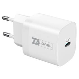 Nabíjačka do siete ER Power USB-C PD GaN, 33W (ERPW33GPD1-WH) biela
