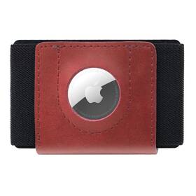 Peňaženka FIXED Tiny Wallet pre AirTag z pravej hovädzej kože (FIXWAT-STN2-RD) červená