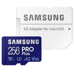 Pamäťová karta Samsung Micro SDXC PRO+ 256GB UHS-I U3 (160R/120W) + SD adaptér (MB-MD256KA/EU)
