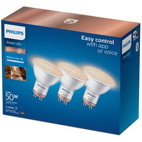 Inteligentná žiarovka Philips Smart LED 4,7 W, GU10, Tunable White, 3 ks (929002448336)