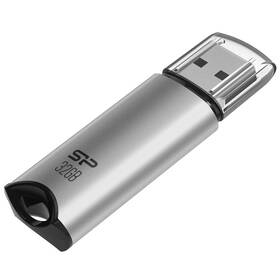 USB flashdisk Silicon Power Marvel M02 32 GB (SP032GBUF3M02V1S) strieborný
