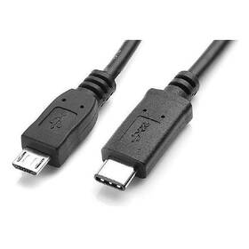 Kábel AQ USB 3.1 USB-C samec - USB Micro-B samec , 1 m (xaqcc69010) čierny