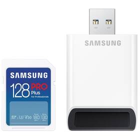 Pamäťová karta Samsung SDXC PRO+ 128GB UHS-I U3 (180R/130W) + USB adaptér (MB-SD128SB/WW)